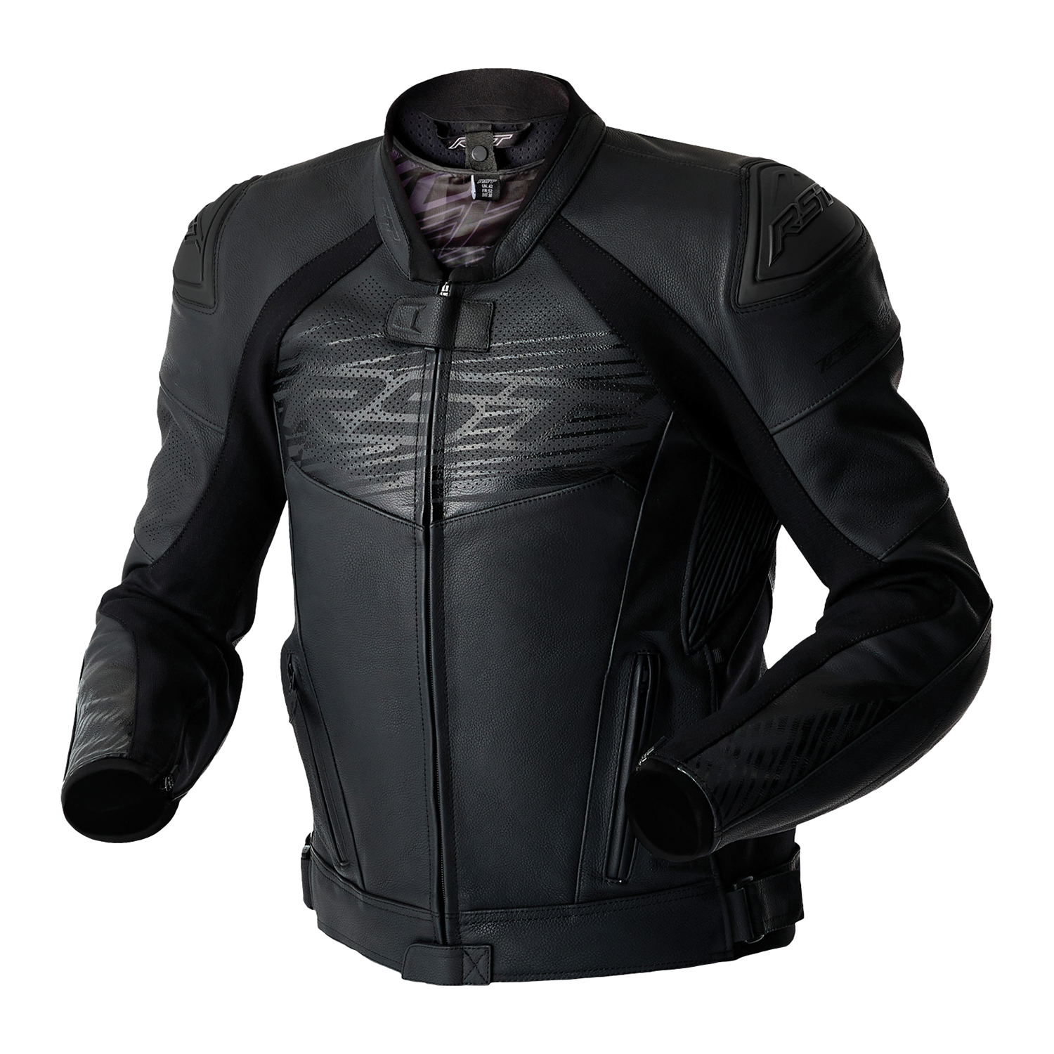 RST Tractech Evo D3O Leather Jacket Black / Black - FREE UK Shipping, FREE 365 Day Returns | Moto Central
