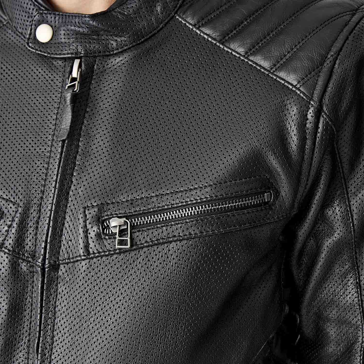 RST Roadster Air D3O Leather Jacket Black - FREE UK Shipping, FREE 365 Day Returns | Moto Central