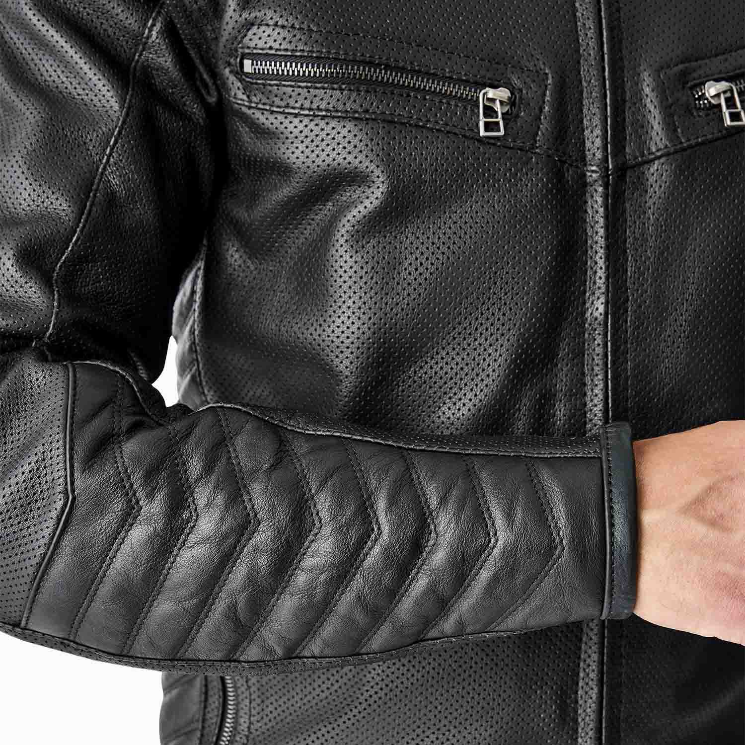 RST Roadster Air D3O Leather Jacket Black - FREE UK Shipping, FREE 365 Day Returns | Moto Central