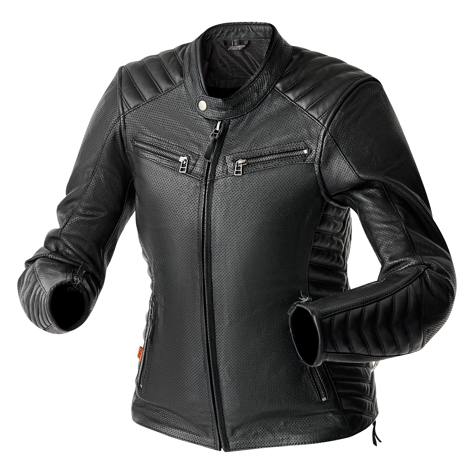 RST Roadster Air D3O Ladies Leather Jacket Black - FREE UK Shipping, FREE 365 Day Returns | Moto Central