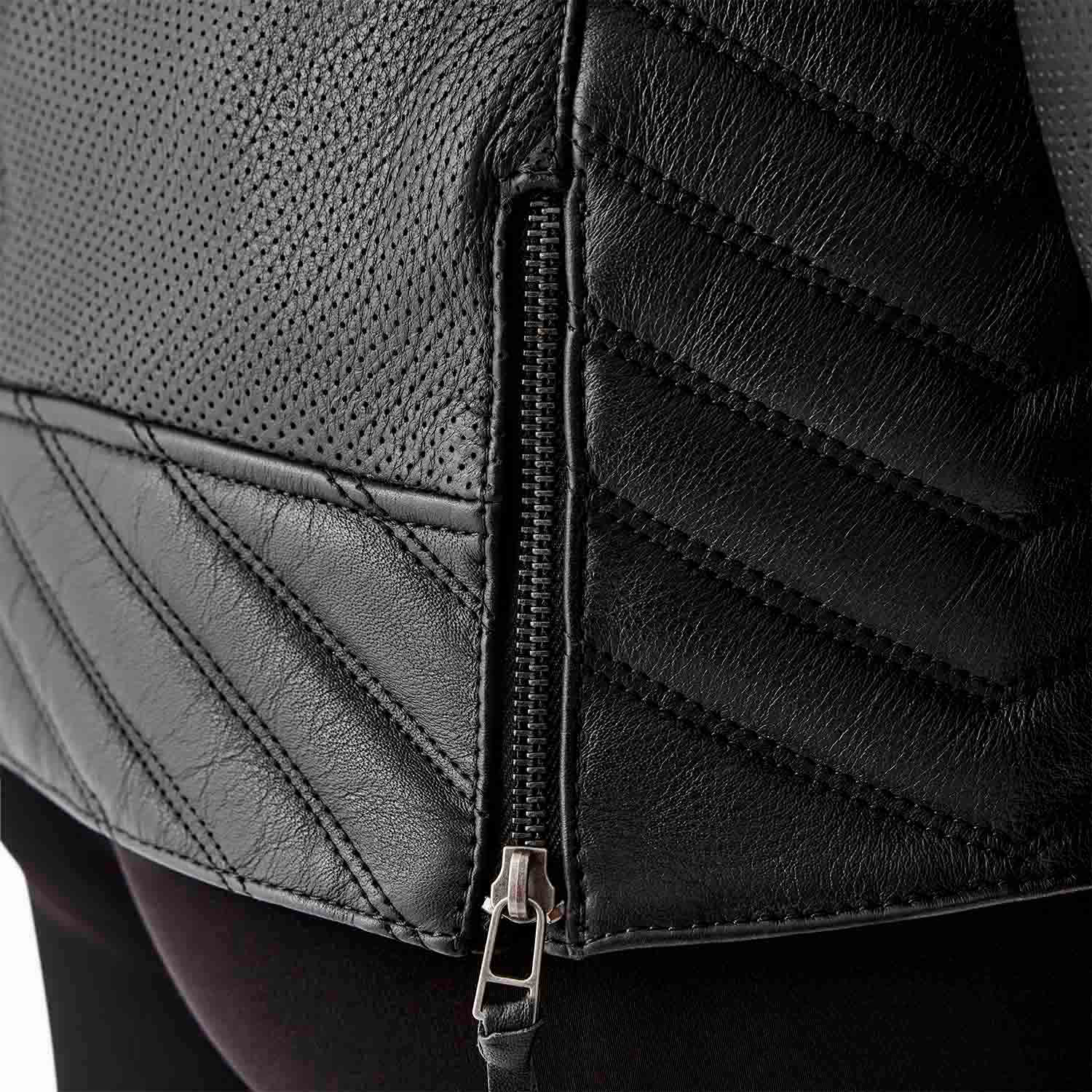RST Roadster Air D3O Ladies Leather Jacket Black - FREE UK Shipping, FREE 365 Day Returns | Moto Central