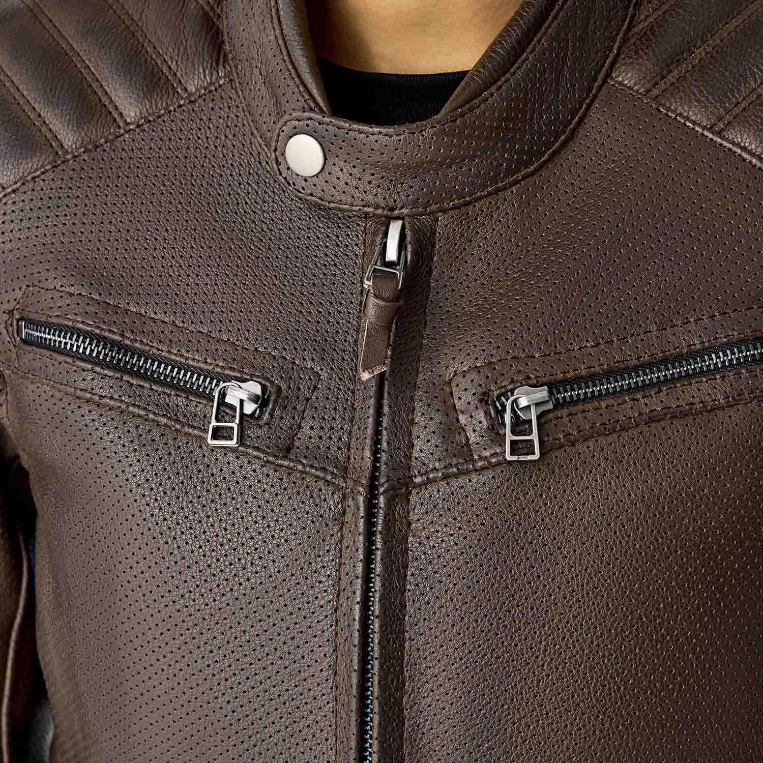 RST Roadster Air D3O Ladies Leather Jacket Brown - FREE UK Shipping, FREE 365 Day Returns | Moto Central