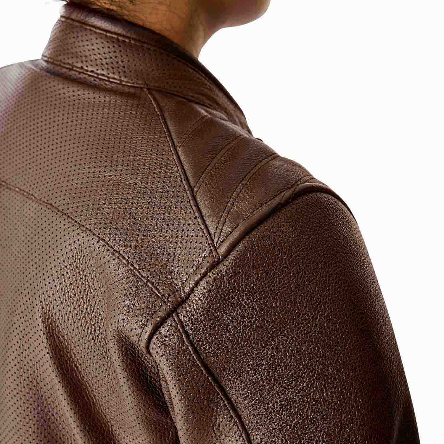RST Roadster Air D3O Ladies Leather Jacket Brown - FREE UK Shipping, FREE 365 Day Returns | Moto Central