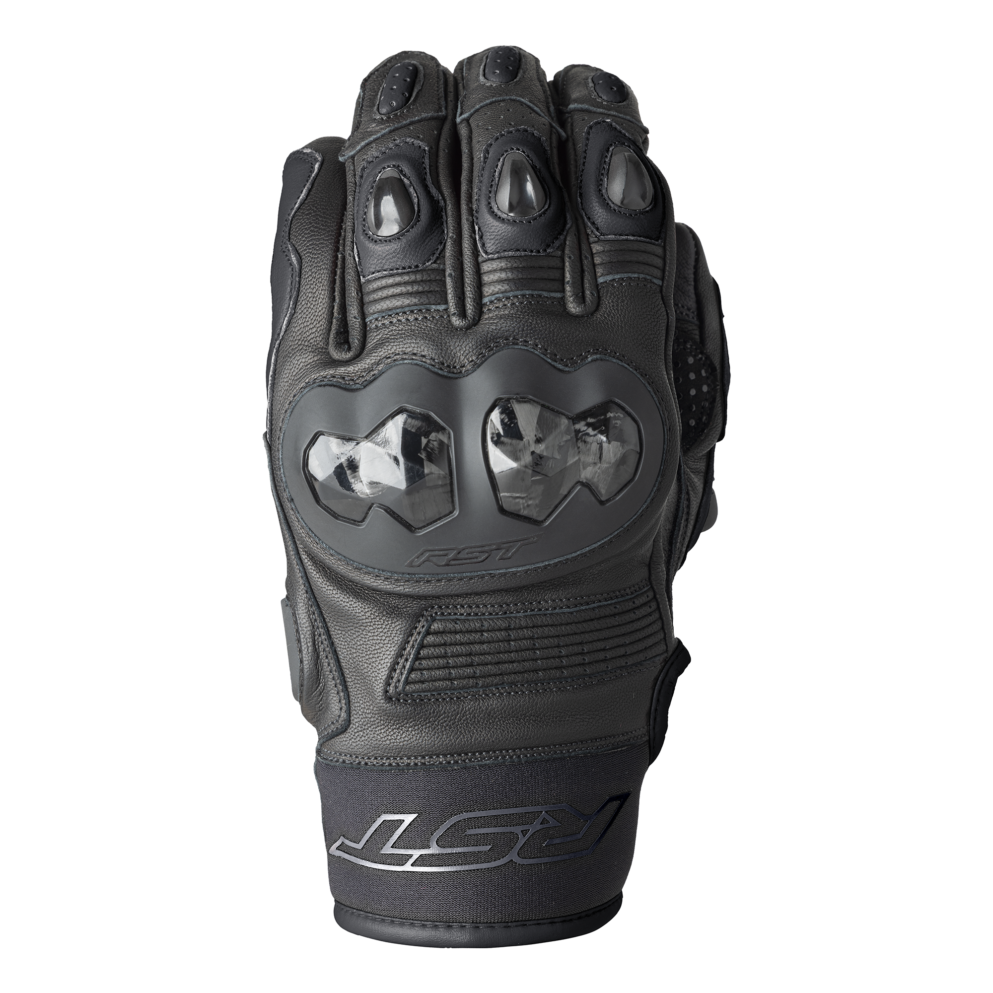 RST Freestyle 3 D3O Leather Gloves Black / Black - FREE UK Shipping, FREE 365 Day Returns | Moto Central