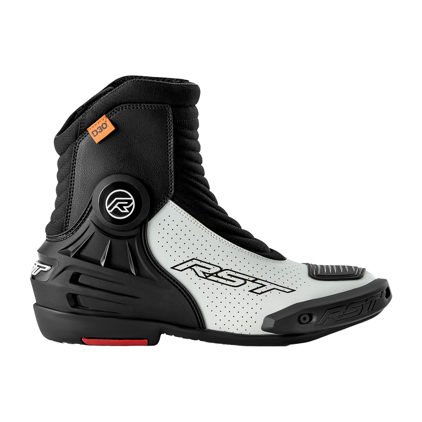 RST Tractech Evo Short D3O Boots Black / White - FREE UK Shipping, FREE 365 Day Returns | Moto Central