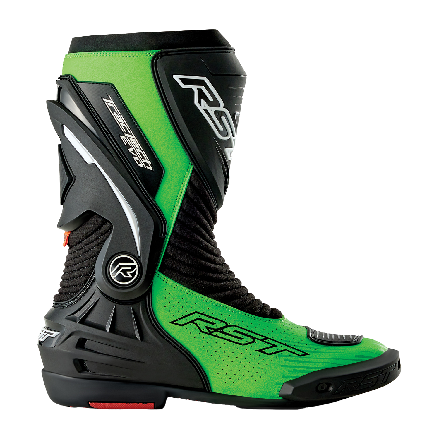 RST Tractech Evo D3O Boots Black / Fluo Green - FREE UK Shipping, FREE 365 Day Returns | Moto Central