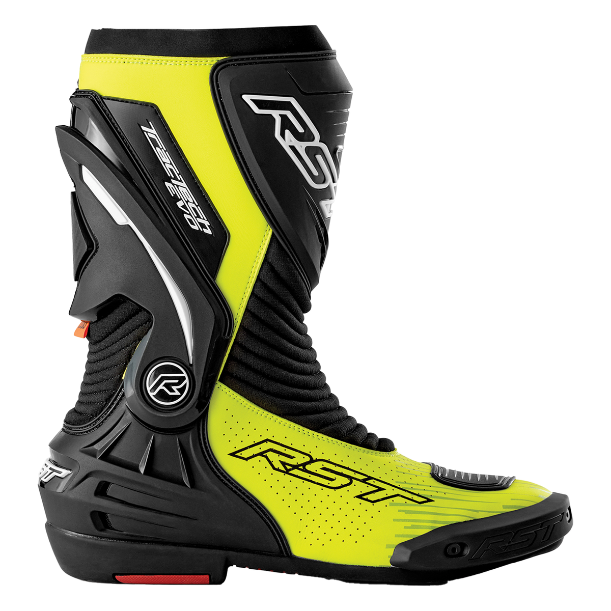 RST Tractech Evo D3O Boots Black / Fluo Yellow right-side profile