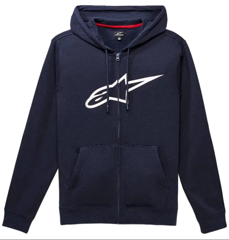 Alpinestars Ageless Zip Hoodie V3 Navy / White FREE UK Delivery, FREE 365 Day Returns | Moto Central
