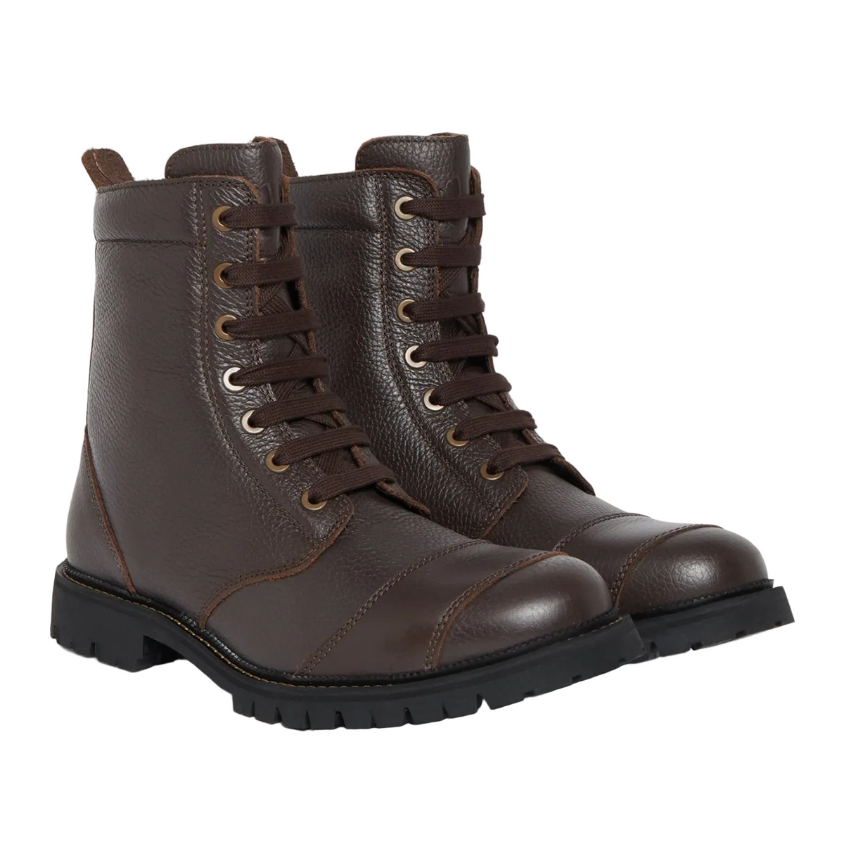 Belstaff Resolve Short Leather Boots Brown