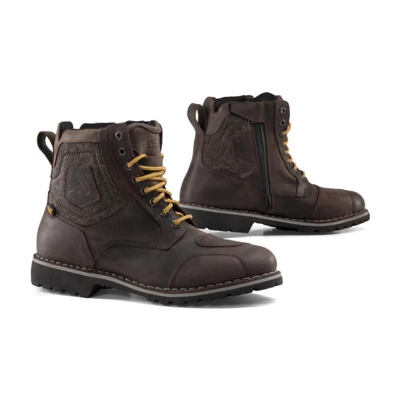Falco Ranger 2 Leather / Textile Boots Dark Brown  - FREE UK Delivery - Moto Central