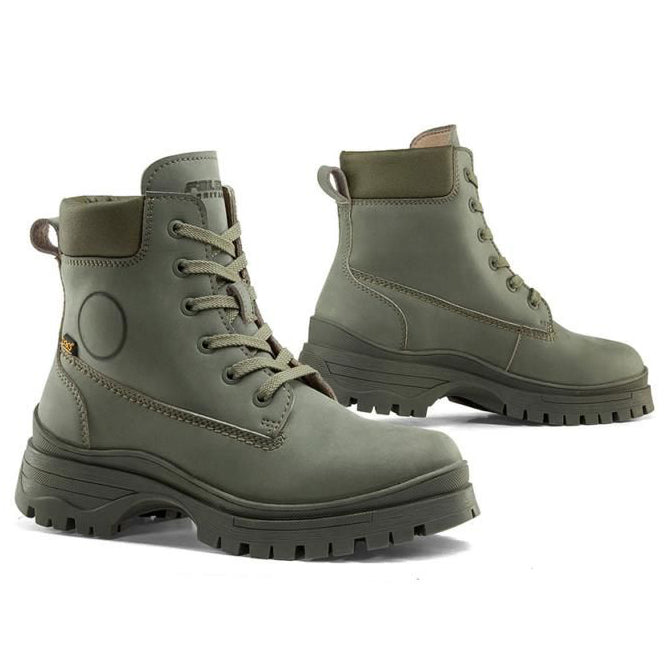 Falco Zarah Ladies Leather Boots Army Green