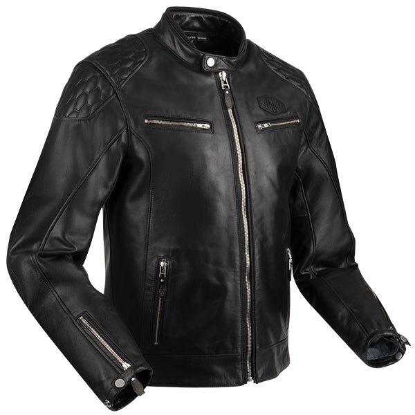 Segura Curtis Leather Jacket Black FREE UK Delivery, FREE 365 Day Returns | Moto Central