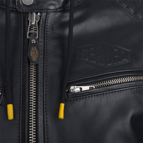 Segura Dorian 2 Leather Jacket Black FREE UK Delivery, FREE 365 Day Returns | Moto Central