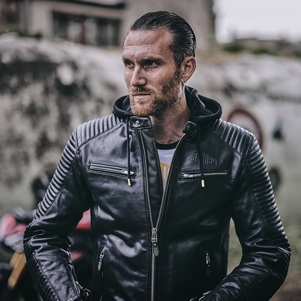 Segura Dorian 2 Leather Jacket Black FREE UK Delivery, FREE 365 Day Returns | Moto Central