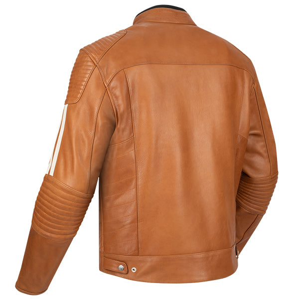 Segura Orion Leather Jacket Camel / White FREE UK Delivery, FREE 365 Day Returns | Moto Central
