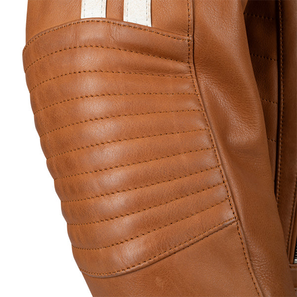 Segura Orion Leather Jacket Camel / White FREE UK Delivery, FREE 365 Day Returns | Moto Central
