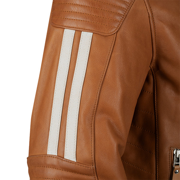 Segura Orion Leather Jacket Camel / White FREE UK Delivery, FREE 365 Day Returns | Moto Central