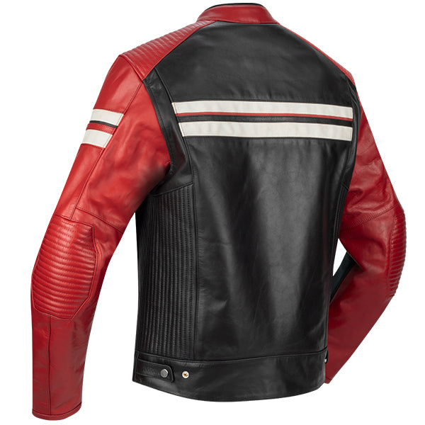 Segura Romeo Leather Jacket Black / Red FREE UK Delivery, FREE 365 Day Returns | Moto Central