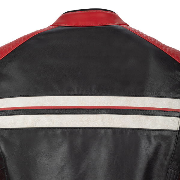 Segura Romeo Leather Jacket Black / Red FREE UK Delivery, FREE 365 Day Returns | Moto Central