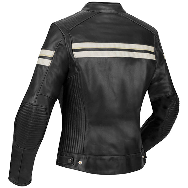 Segura Romeo Ladies Leather Jacket Black / White FREE UK Delivery, FREE 365 Day Returns | Moto Central
