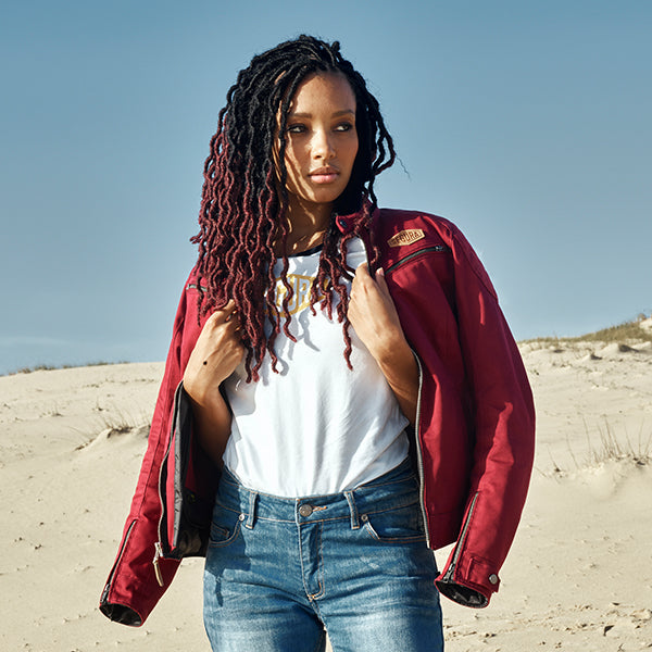 Segura Tina Ladies Textile Jacket Burgundy FREE UK Delivery, FREE 365 Day Returns | Moto Central