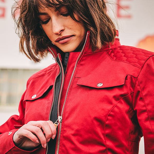 Segura Bahia Ladies Textile Jacket Red FREE UK Delivery, FREE 365 Day Returns | Moto Central