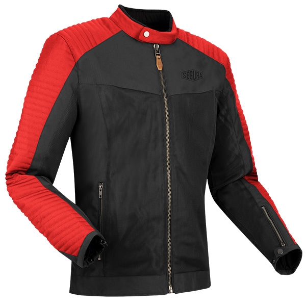 Segura Dikinson Textile Jacket Black / Red FREE UK Delivery, FREE 365 Day Returns | Moto Central
