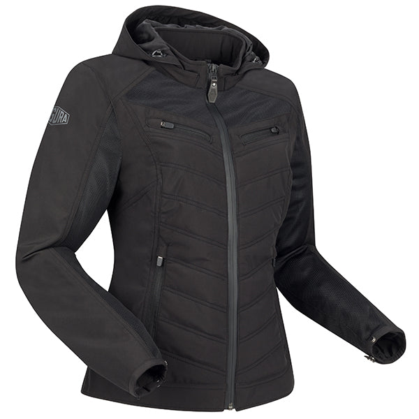 Segura Natcho Vented Ladies Textile Jacket Black / Grey FREE UK Delivery, FREE 365 Day Returns | Moto Central