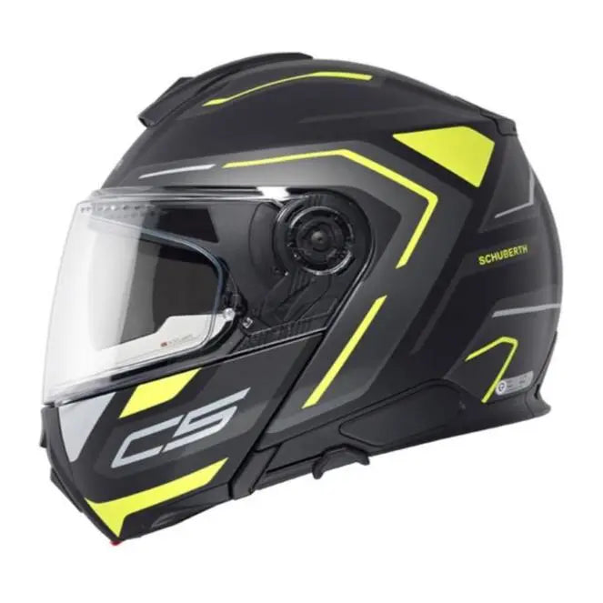 Schuberth C5 Omega Yellow - FREE UK Shipping, FREE 365 Day Returns | Moto Central