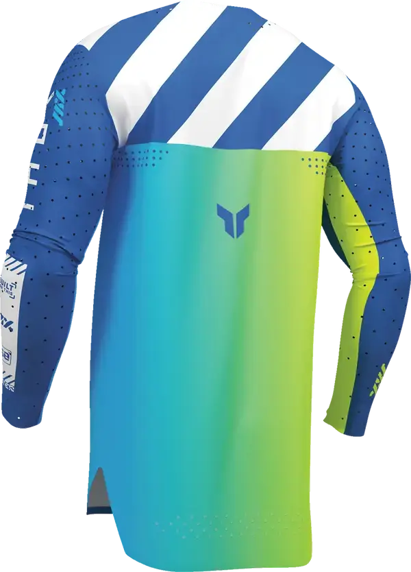 Thor Sportmode Synth Jersey Blue / White / Yellow - FREE UK Shipping, FREE 365 Day Returns | Moto Central