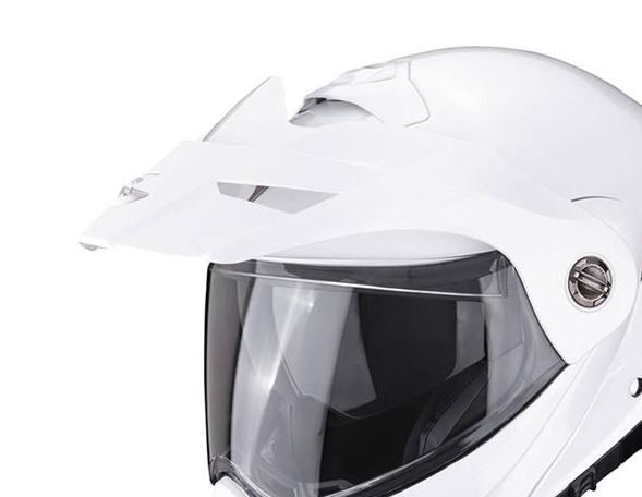 Scorpion ADX-2 Helmet Peak Pearl White FREE UK Delivery, FREE 365 Day Returns | Moto Central