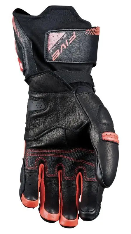 Five RFX3 Evo Leather Gloves Black / Red FREE UK Delivery, FREE 365 Day Returns | Moto Central