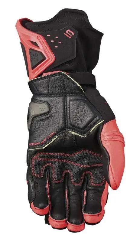 Five RFX2 Evo Leather Gloves Black / Fluo Red FREE UK Delivery, FREE 365 Day Returns ; Moto Central