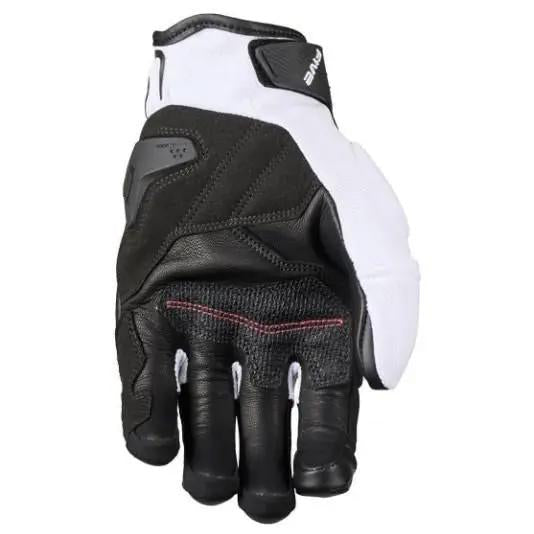 Five SF2 Evo Leather Gloves Black / White / Fluo Red FREE UK Delivery, FREE 365 Day Returns ; Moto Central
