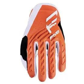 Five MXF3 Evo Textile Gloves Orange / White FREE UK Delivery, FREE 365 Day Returns ; Moto Central