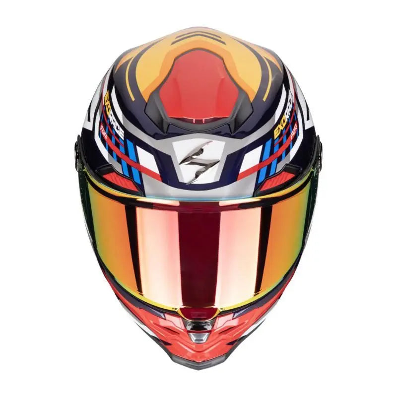 Scorpion Exo-Race Kobra Blue / Yellow / Red FREE UK Delivery, FREE 365 Day Returns | Moto Central