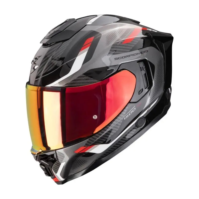 Scorpion Exo 1500 Sleek Black / Red FREE UK Delivery, FREE 365 Day Returns | Moto Central