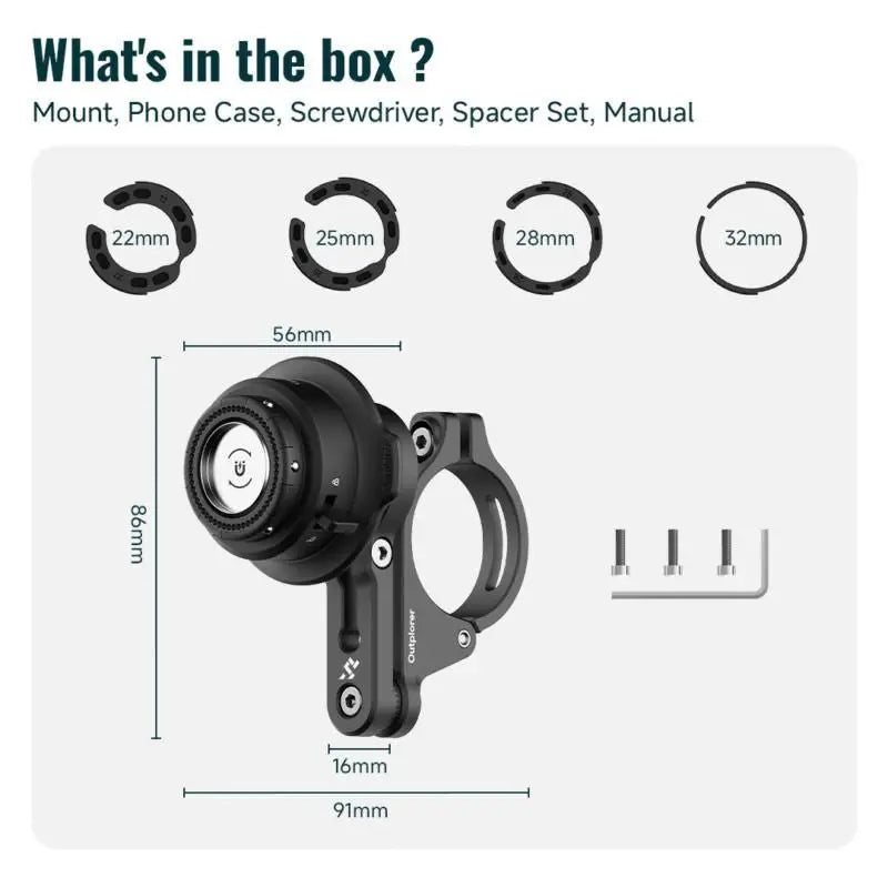 Outplorer QM02 Pro Handlebar Mount FREE UK Delivery, FREE 365 Day Returns | Moto Central