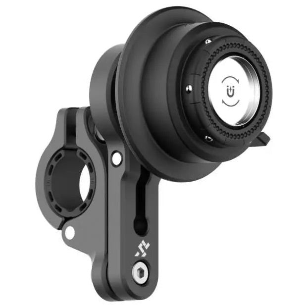 Outplorer QM04 Mirror Mount - front three-quarter view with clamp