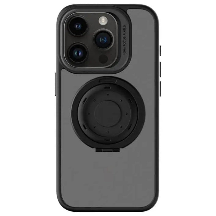 Outplorer iPhone 15 Pro Phone Case fitted to an iPhone 15 Pro, rear view