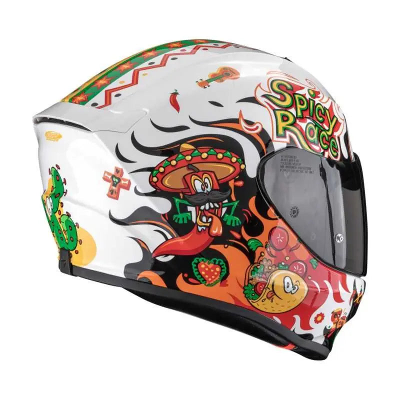 Scorpion EXO-JNR Kids Yucatan White / Orange / Black FREE UK Delivery, FREE 365 Day Returns | Moto Central