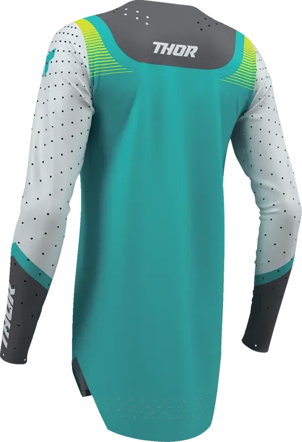 Thor Sportmode Velocity Ladies Jersey Grey / Aqua - FREE UK Shipping, FREE 365 Day Returns | Moto Central
