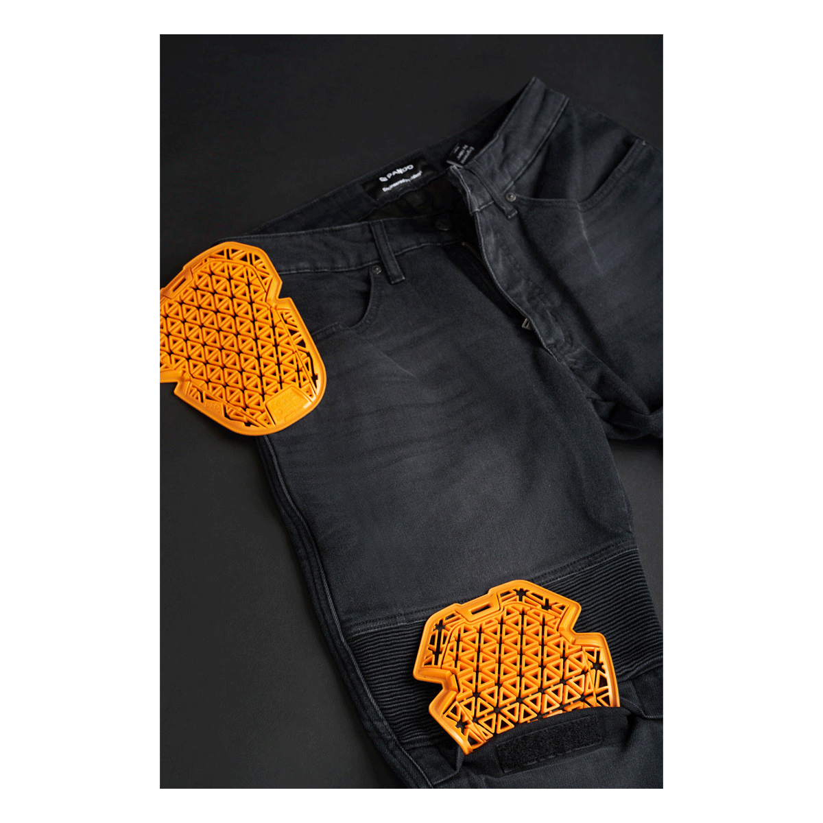 Pando Moto Karl Devil AAA Slim Fit Jeans Black FREE UK Delivery, FREE 365 Day Returns | Moto Central