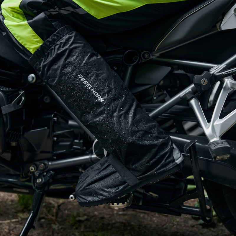 Rebelhorn Thunder Raincover Boots Black FREE UK Delivery, FREE 365 Day Returns | Moto Central
