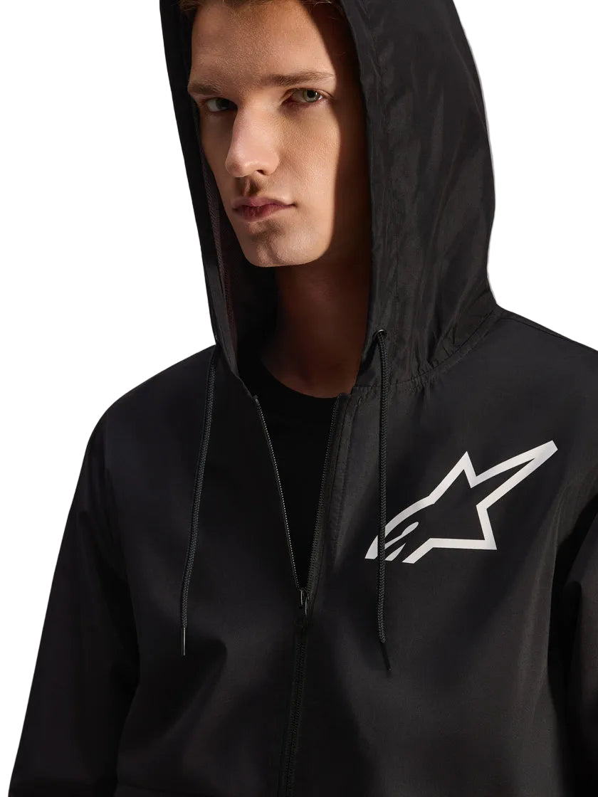 Alpinestars Speeder Chromium Windbreaker Jacket Black / White FREE UK Delivery, FREE 365 Day Returns | Moto Central