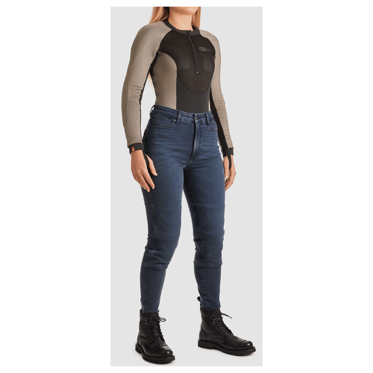Pando Moto Bia AAA Protective Body Ladies Base Layer Grey FREE UK Delivery, FREE 365 Day Returns | Moto Central