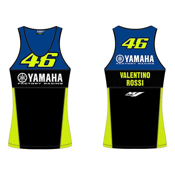 VR46 Racing Ladies Tank Top Black / Blue / Yellow