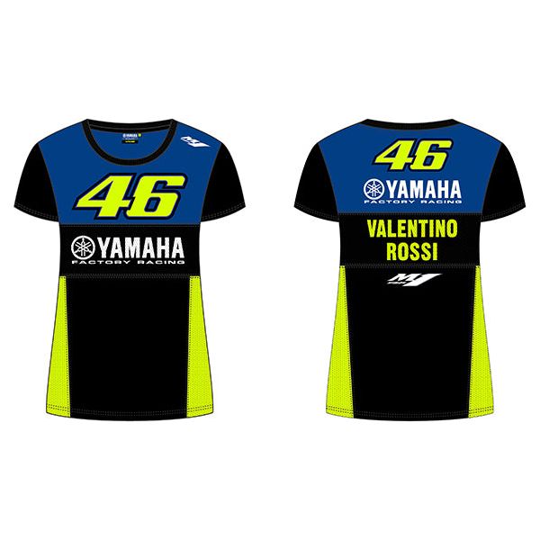 VR46 Racing Ladies T-Shirt Black / Blue / Yellow