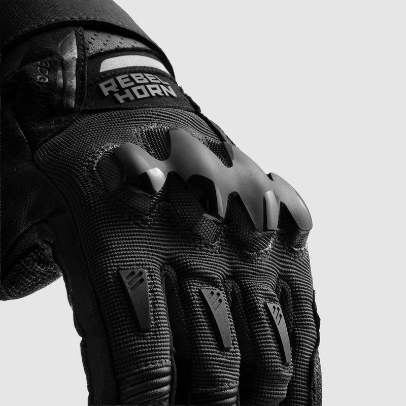 Rebelhorn Defender Gloves Black FREE UK Delivery, FREE 365 Day Returns | Moto Central