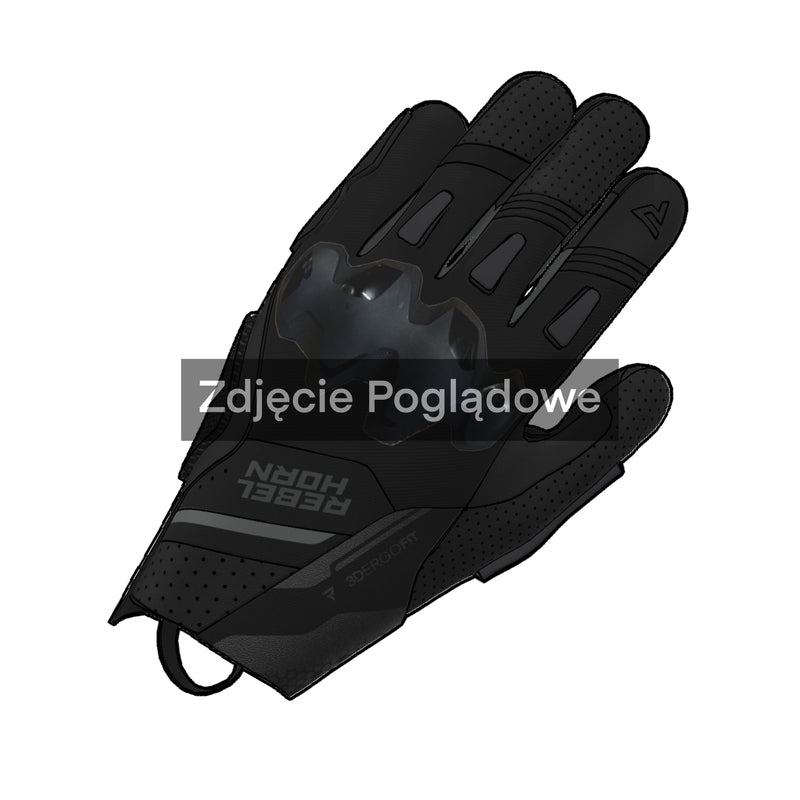 Rebelhorn Defender Gloves Black FREE UK Delivery, FREE 365 Day Returns | Moto Central